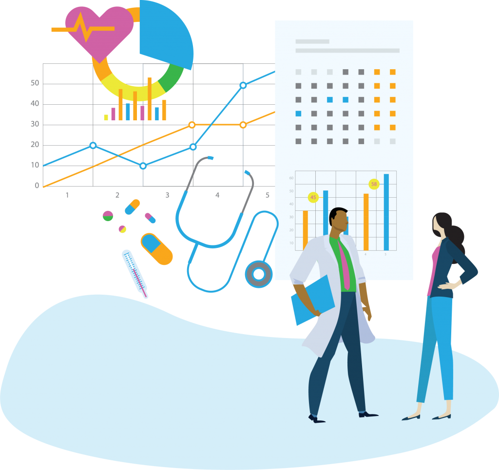 Home-Warrior-Centric-Health patient and doctor talking illustration
